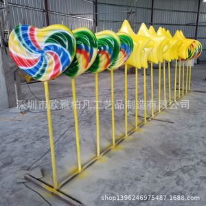 Escultura de Resina de Dibujos Animados, Forma Irregular, Hecha a Mano, Artística, para Montar en el Suelo Exterior, Diseño Contemporáneo - Product Image 4