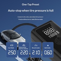 Pompe à air sans fil 3000mAh 55W, gonfleur de pneus numérique intelligent 12V, gonflage rapide portable, outil d'urgence pour voiture et vélo