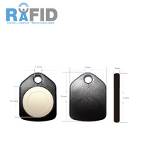 Porte-clés électronique RFID inductif sans contact haute fréquence, personnalisé, en forme de pentagone, avec puces de lecture/écriture, adapté au contrôle d'accès