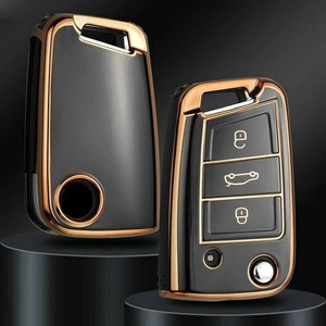 Guscio in TPU Stile Business per <span class=keywords><strong>Volkswagen</strong></span> VW Skoda SEAT Golf <span class=keywords><strong>Polo</strong></span> 8, Cover per Chiave a Scatto 2011-2014 - Product Image 2