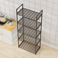 Étagères de rangement de cuisine multi-niveaux, organisateur de micro-ondes, étagères mobiles du sol au plafond, organisateur de casseroles