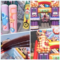 Grande structure gonflable de luxe avec toboggan, château gonflable personnalisable pour fêtes