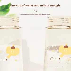 Botella de Agua Infantil BoYi de Gran Capacidad, Ecológica, de Silicona PPSU, Anti-Cólicos, <span class=keywords><strong>Flujo</strong></span> Lento, Libre de PVC, con Asa, para Niños de 1-2 Años - Product Image 3