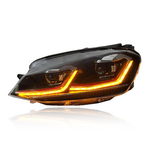 ชุดไฟหน้ารถยนต์ SJC สำหรับ Golf 7 MK7 ปี 2013-2017 ไฟหน้า LED DRL เลนส์แบบลำแสงคู่ Bi-Xenon อุปกรณ์เสริมสำหรับ Golf 7 H - Product Image 2