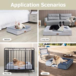 Büyük köpekler için köpek yatağı s, yanlarda su geçirmez bellek köpük büyük köpek yatağı, kaymaz alt ve yumurta-sandık köpük büyük köpek kanepe yatak - Product Image 6