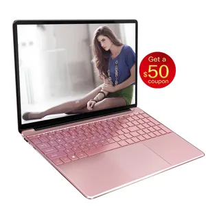 Factory price Beautiful Pink 1980*1080 15.6inch Portable Lap top for girls