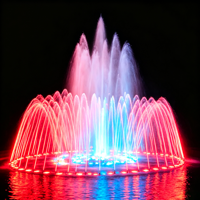 Fontaine musicale laser personnalisée de luxe, petite, programmable, synchronisation musicale, lumière LED RGB, attraction touristique, lac, piscine