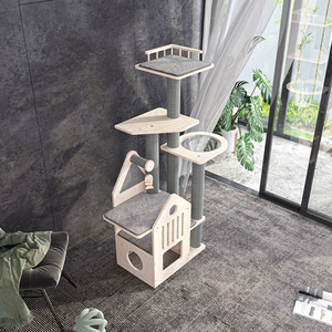 Grand arbre à chat cadre d'escalade pour chat griffoir vertical jouet pour animaux de compagnie Condo bois griffoir pour chat - Product Image 5