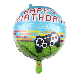 Grosir pengendali permainan Video balon Foil kendali jarak jauh perlengkapan dekorasi pesta ulang tahun permainan balon tiup anak laki-laki perempuan