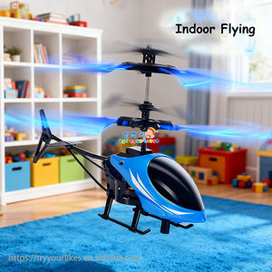इन्फ्रारेड इंडक्शन फ्लाइंग हेलीकॉप्टर सेंसर टॉय हैंड सेंसर प्लास्टिक बच्चों के साथ इनडोर प्ले प्लेन - Product Image 4
