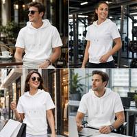 Nuovo Set Estivo Personalizzato da Uomo: Camicia e Pantaloncini, Completo Casual in Due Pezzi, Leggero e Traspirante, Abbigliamento Streetwear