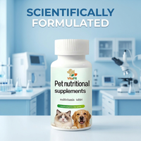 Tablet Multivitamin Hewan Peliharaan Grosir OEM ODM Perawatan Kesehatan Umum Suplemen Vitamin Perawatan Harian untuk Kucing