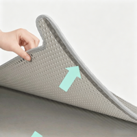 Tapis de litière pour chat en EVA imperméable double couche avec design à grands trous, facile à nettoyer, attrape-litière, vente en gros, OEM ODM