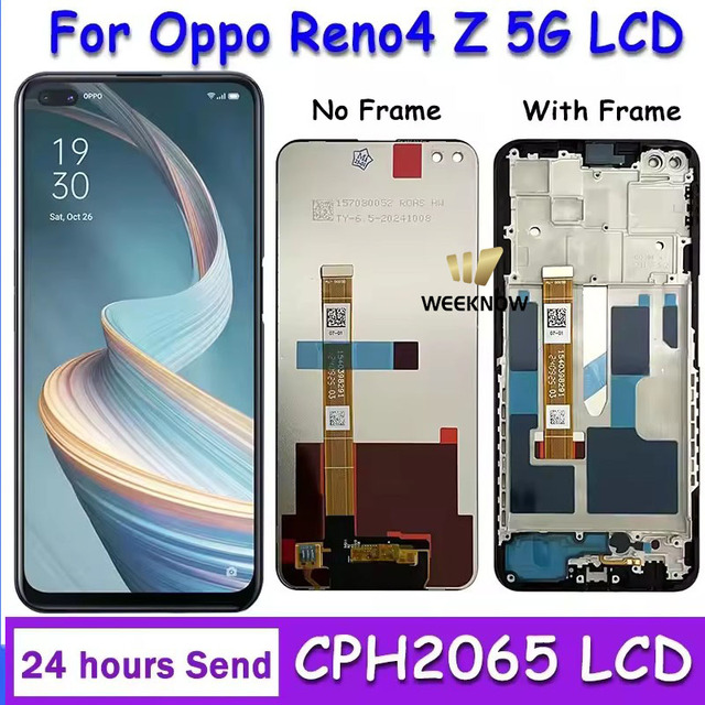 High Quality TFT Screen for Oppo Reno4 Z 5G CPH2065 LCD Display Touch Screen Digitizer Assembly Replacement.