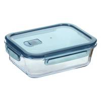 Conteneur alimentaire moderne en verre borosilicate avec couvercles à clipser, compatible micro-ondes et lave-vaisselle, pour préparation de repas avec valve de décompression