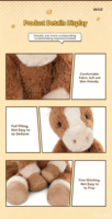 Fournisseur en gros de jouets en peluche personnalisés en forme de cheval, animaux en peluche de haute qualité, taille et couleur personnalisables