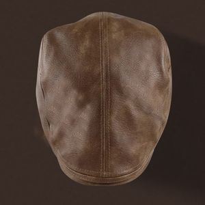 A010807 Casquettes classiques à visière en cuir PU, chaudes et ajustables, pour adultes d'âge moyen et seniors - Idéales pour le ski et les activités sportives décontractées - Product Image 6