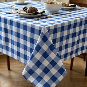 Nappe de table extérieure moderne en plastique tissé durable et lavable, motif géométrique carré jaune <span class=keywords><strong>Laro</strong></span> - Product Image 2