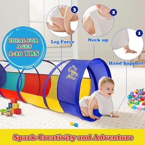 Túnel de Juego Deportivo Personalizado con Laterales Transparentes, Túnel Plegable para Bebés, Unisex, de Poliéster 190T, Portátil y Fácil de Transportar - Product Image 2