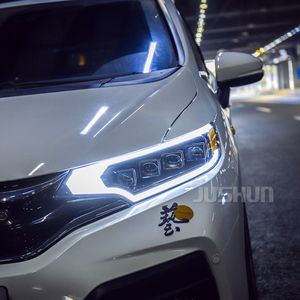 ชุดไฟหน้า Jushun Honda Fit แบบ 4 เลนส์ LED พร้อมไฟวิ่งกลางวัน สำหรับรถยนต์ Fit GK5 ปี 2014-2020 - Product Image 2