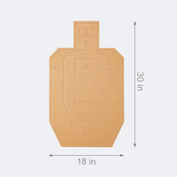 Cible de tir en carton standard de 30*18 pouces en forme de torse pour la pratique tactique, la compétition et l'entraînement