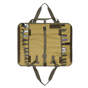 Organizador de maletero de coche, bolsa de herramientas plegable de tela Oxford con múltiples bolsillos, color caqui y negro, bolsa colgante de gran tamaño para almacenamiento en vehículos - Product Image 2