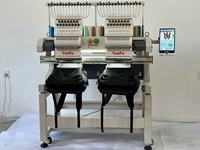 Máquina de bordado computarizada de dos cabezas usada, máquina de bordado de punto plano de doble cabeza de segunda mano, Motor de núcleo