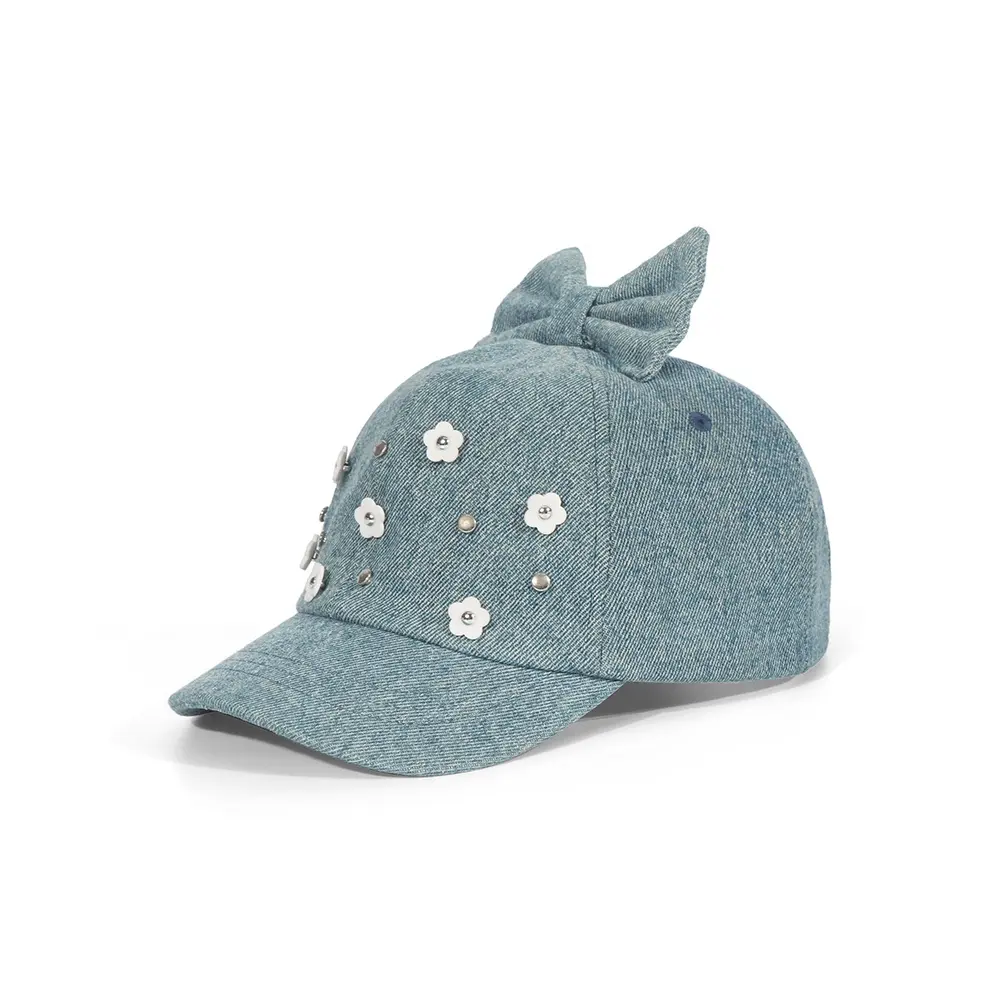 Riciclato morbido neonato neonato personalizzato lavaggio del denim cappello cappello per bambini papà cappello diversi tipi di sport per bambini tappi stampati