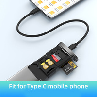 Lector de Tarjetas de Memoria 13 en 1 con Estuche de Almacenamiento, Adaptador USB-C de Alta Velocidad de 5 Gbps para Computadora Portátil y Teléfono Móvil SD TF CF XD