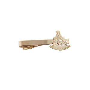Elegante Fermacravatta Massonico in Metallo Dorato con Design 3D, Accessorio Commemorativo per Massoni - Product Image 1