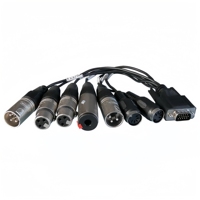 Cable de Conexión Analógico RME Chapado en Oro, Fibra Óptica 4K Balanceada B09632XLRMKH, 15 Pines D-Sub, 4x XLR, 2x MIDI, 1x Teléfono, PVC Puro