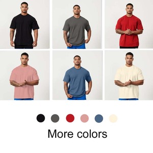 230 GSM EU Kích thước <span class=keywords><strong>s</strong></span>-4xl biểu tượng tùy chỉnh Heavyweight người đàn ông camisetas deportivas 100% cotton quá khổ phòng tập thể dục t Áo <span class=keywords><strong>s</strong></span>ơ mi - Product Image 4