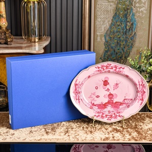 Light Luxury American Style 1735 Plant Oval Porcelain Fish Dessert <b>Plates</b> Wedding Dishwasher Safe Customized Color Logo Hotel - Product Image 3