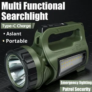 Фонарь аварийного освещения, сверхъяркий светодиодный фонарь, 12 Вт, IPX4, водонепроницаемый, с ЖК-дисплеем, портативный уличный фонарь, перезаряжаемый, с дальним лучом - Product Image 3