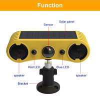 Alarme Solaire Vocale 911W 2024 Détecteur de Mouvement Extérieur IP65 et Capteur de Sécurité Solaire Extérieur Étanche IP55