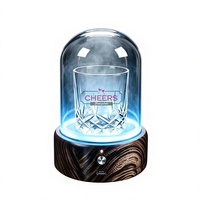 Infuseur de fumée pour cocktails avec dôme en verre, kit de fumoir électrique pour whisky, accessoire de bar LED pour les fêtes