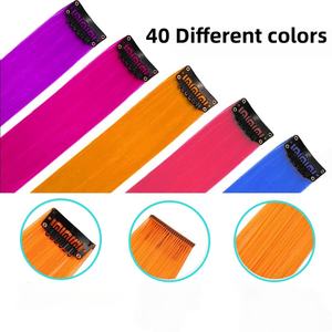 <span class=keywords><strong>ไฮ</strong></span><span class=keywords><strong>ไล</strong></span><span class=keywords><strong>ท์</strong></span>งานปาร์ตี้ ต่อผมยาวตรงสีรุ้งแบบคลิปหนีบ ผมสังเคราะห์ทรงตรงสำหรับเด็กผู้หญิง - Product Image 4