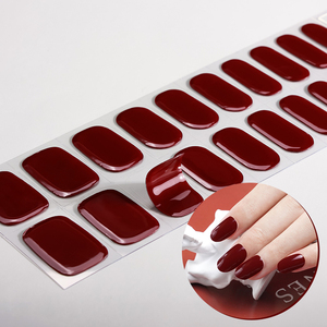 Top bán Rouge màu hồng tinh khiết Gel Nail Strips Chất lượng cao Hema miễn phí lâu dài không thấm nước bán chữ<span class=keywords><strong>a</strong></span> khỏi Gel Nail Sticker - Product Image 2