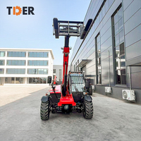 Chariot télescopique tout-terrain TDER chinois 4x4, 2,5 tonnes, 3 tonnes, commande électrique, avec siège chauffant