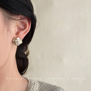 Stile francese retrò bianco <span class=keywords><strong>crema</strong></span> gocciolante orecchini a forma di stile coreano di lusso di lusso orecchini gioielli per ragazze donne orecchini a bottone - Product Image 3