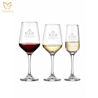 Verres à pied en verre transparent fabriqués à la machine, compatibles lave-vaisselle, verres à vin rouge, verres à vin blanc, flûtes à champagne, verres durables sans plomb