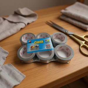 Cinta Adhesiva de Espuma de Goma Impermeable de Una Cara Sensible a la Presión Mnj Cinta Silver 4.8cm x 20m, Paquete de 6 Unidades para Sellado de Cartones - Product Image 3