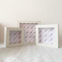 Cadres photo en bois noir 4x4, 5x7, 12x12 pour la famille, type boîte à ombre, vente en gros