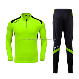 เสื้อฟุตบอลพิมพ์ลายสำหรับเด็กผู้ชาย ผ้าฟลีซ ชุดกีฬาฤดูใบไม้ร่วงฤดูหนาว ซิปครึ่งตัว แขนยาว แห้งเร็ว ระบายอากาศได้ดี ชุดฝึกซ้อม - Product Image 2