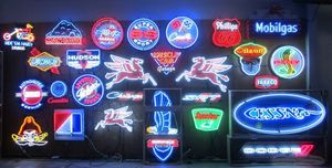 Винтажная вывеска из настоящего стекла с логотипом автомобиля, ручной работы, в стиле ретро, для магазина - Product Image 4