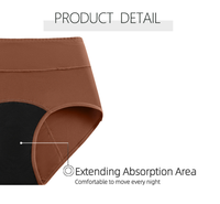 Culottes menstruelles pour femmes en coton pur absorbant à trois couches multicolores, respirantes, avec trous anti-fuites