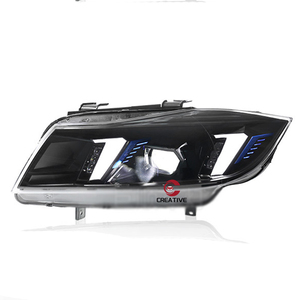 Faro Delantero para <span class=keywords><strong>BMW</strong></span> Serie 5 <span class=keywords><strong>E60</strong></span> 2005-2012, Conjunto de Faro Modificado con Lente LED de Doble Color para Luz Diurna - Product Image 4