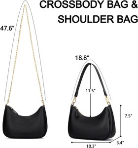 Bolsa de Ombro Feminina Estilo Nacional Retro, Bolsa Clutch com Duas Alças e Fecho de Zíper em Material PU - Product Image 5