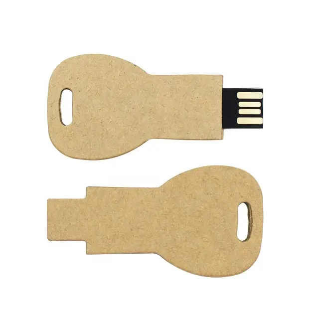 กระดาษรีไซเคิล4GB 16GB ยูเอสบีแฟลชไดรฟ์เมมโมรี่8GB USB Stick คีย์ Shape บนคีย์ pendrive