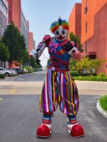 Costume LED Lumineux de Clown Robot sur Échasses en Soie, Coton et Polyester pour Homme Adulte, pour Carnaval, Soirée Rave, Scène et Bar